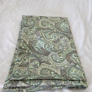Shower Curtain Green Paisley Patterned